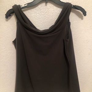 Off the shoulder olive green top
